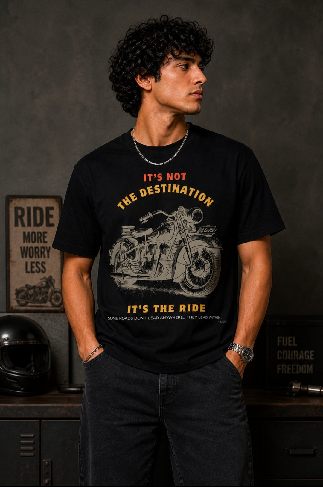 It’s Not The Destination, Unisex Oversized  T-Shirt