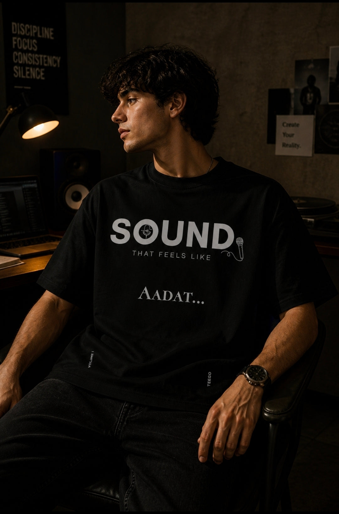 Sound Graphic Oversized T-Shirt