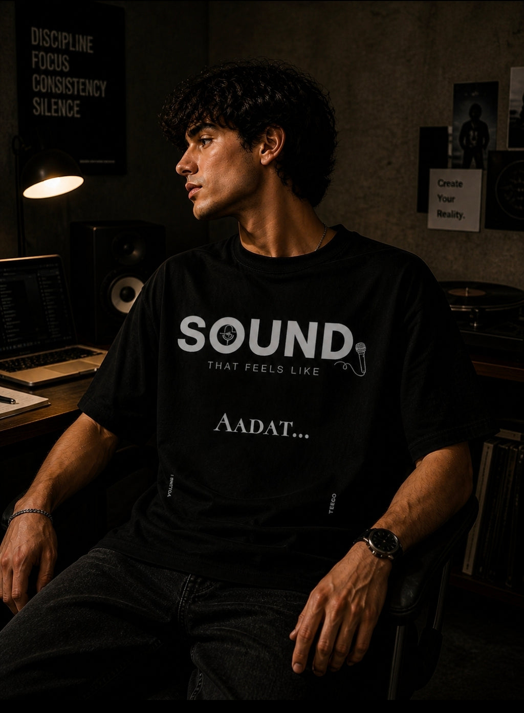 Sound Graphic Oversized T-Shirt
