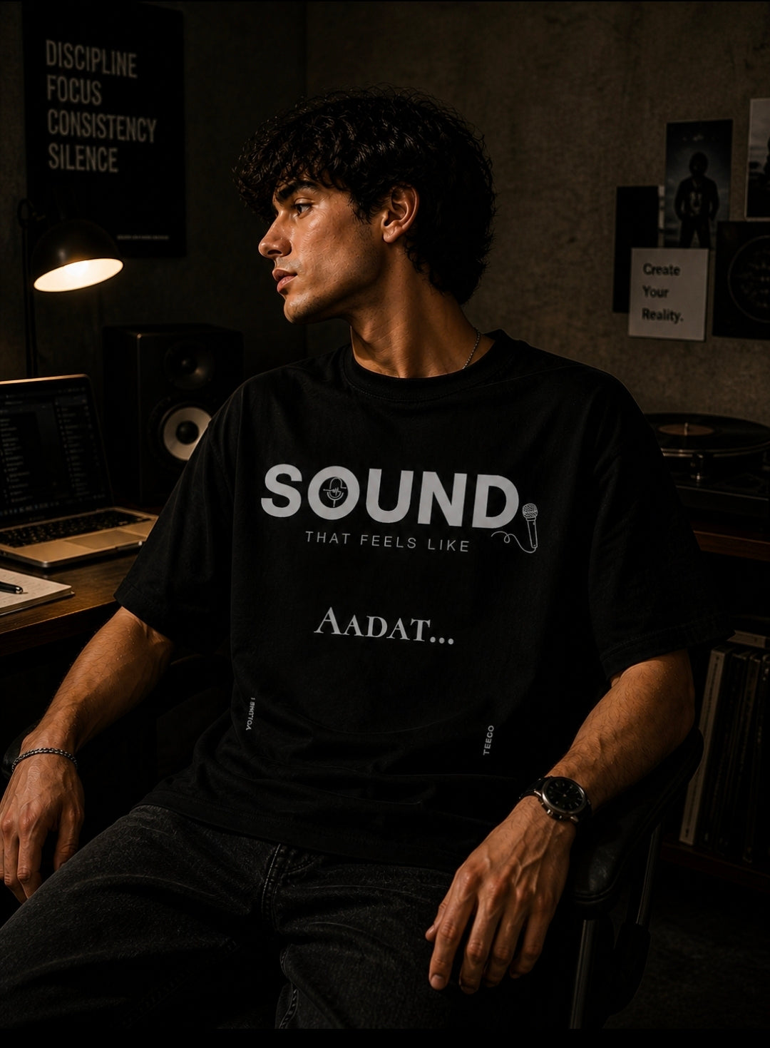 Sound Graphic Oversized T-Shirt