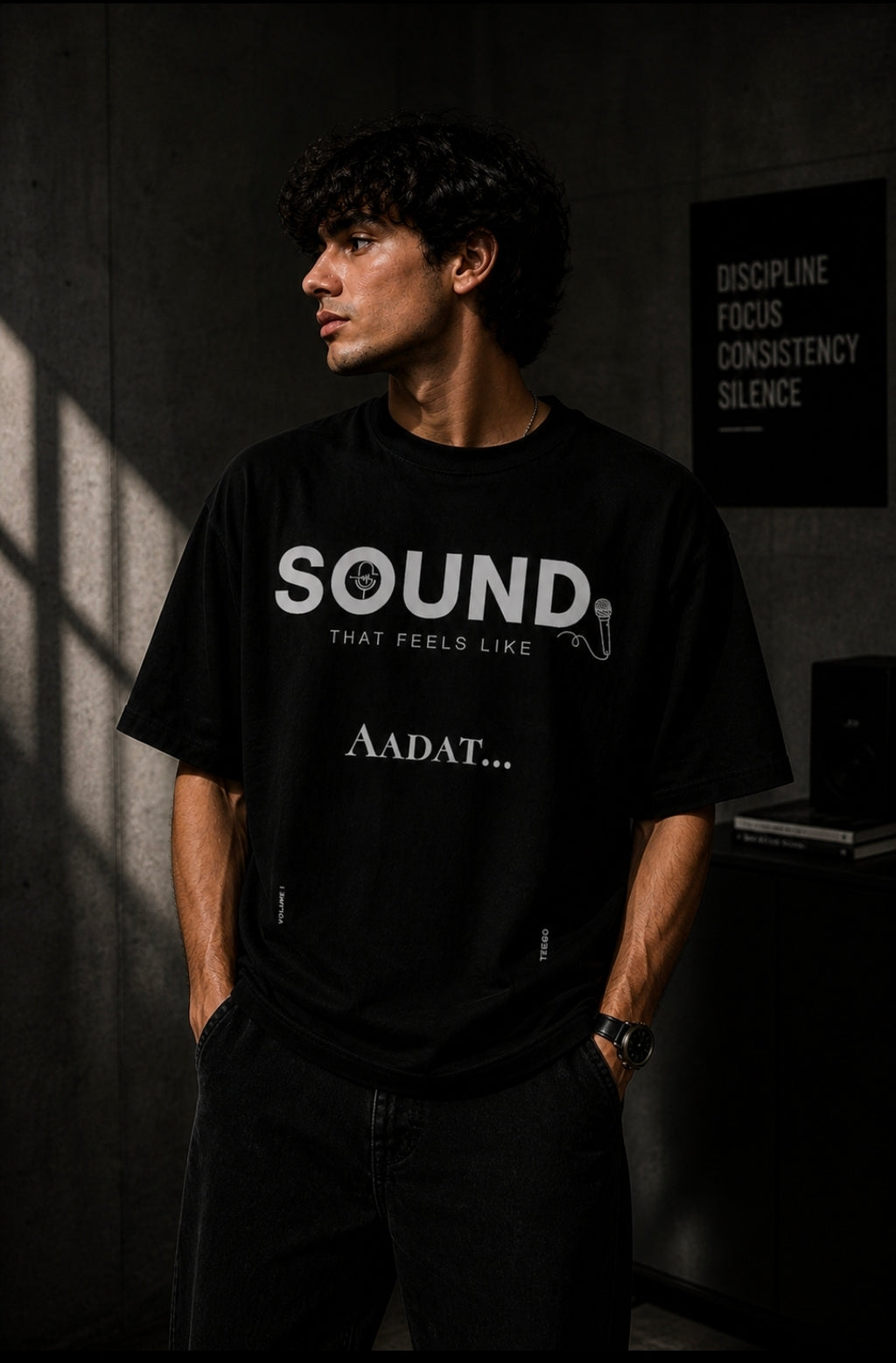 Sound Graphic Oversized T-Shirt